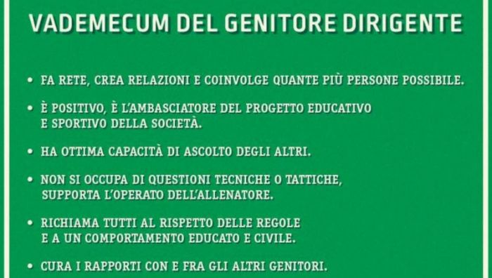 I COMPITI E LE VIRTÙ DEL GENITORE DIRIGENTE